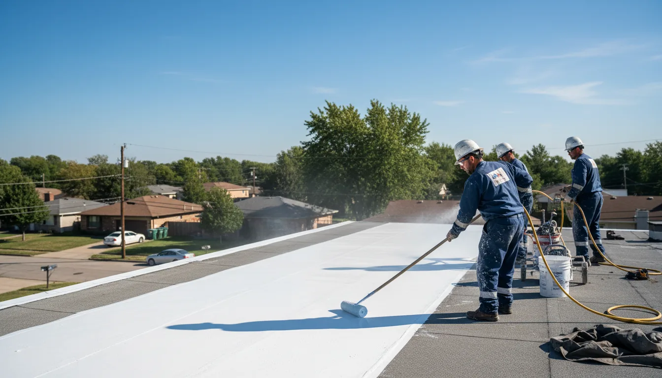 Commercial roof coating in Bynum, MT near me